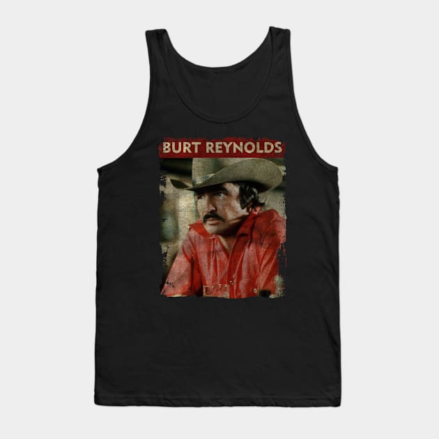 TEXTURE ART- Burt Reynolds - RETRO STYLE 3 Tank Top by ZiziVintage